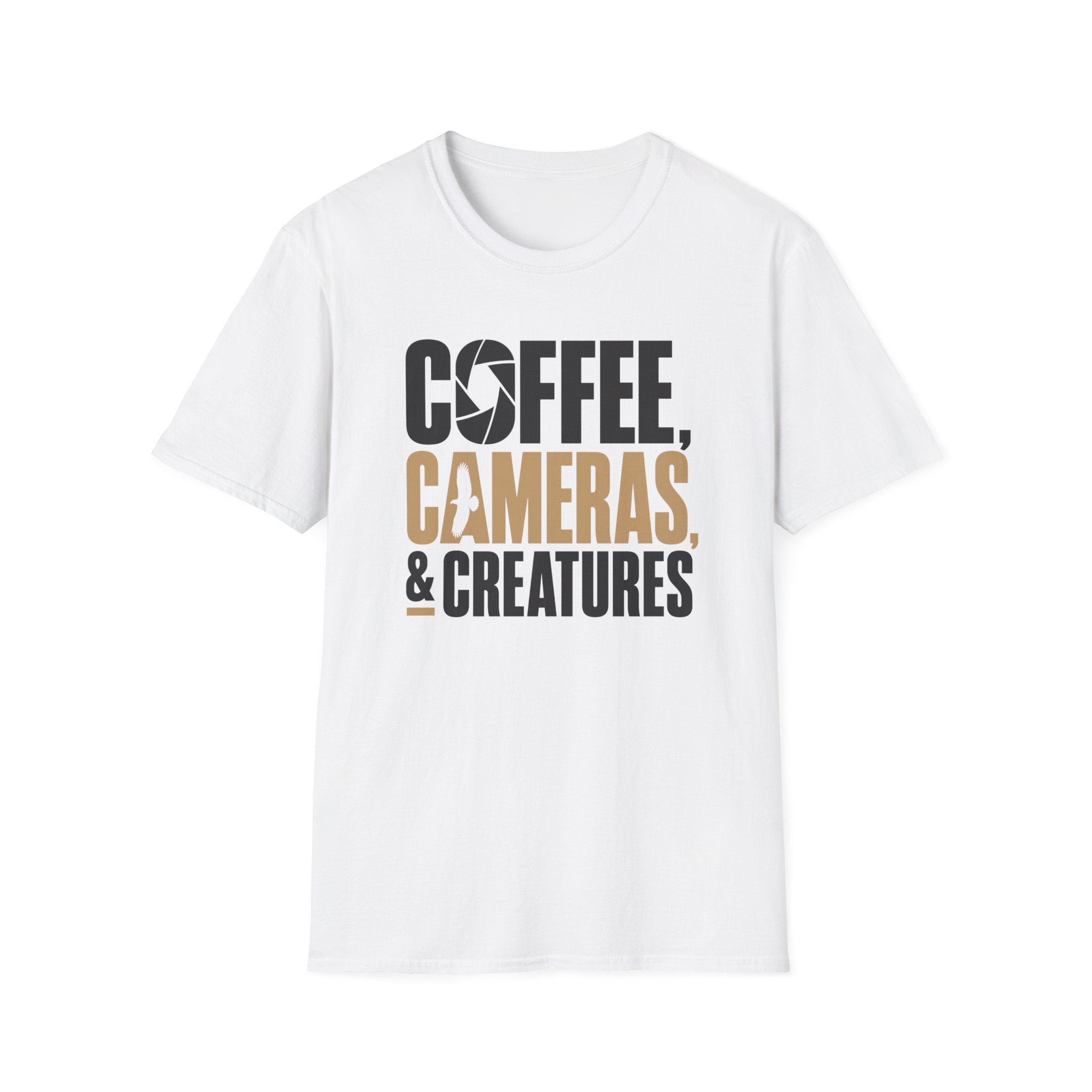 Coffee, Cameras & Creatures T-shirt