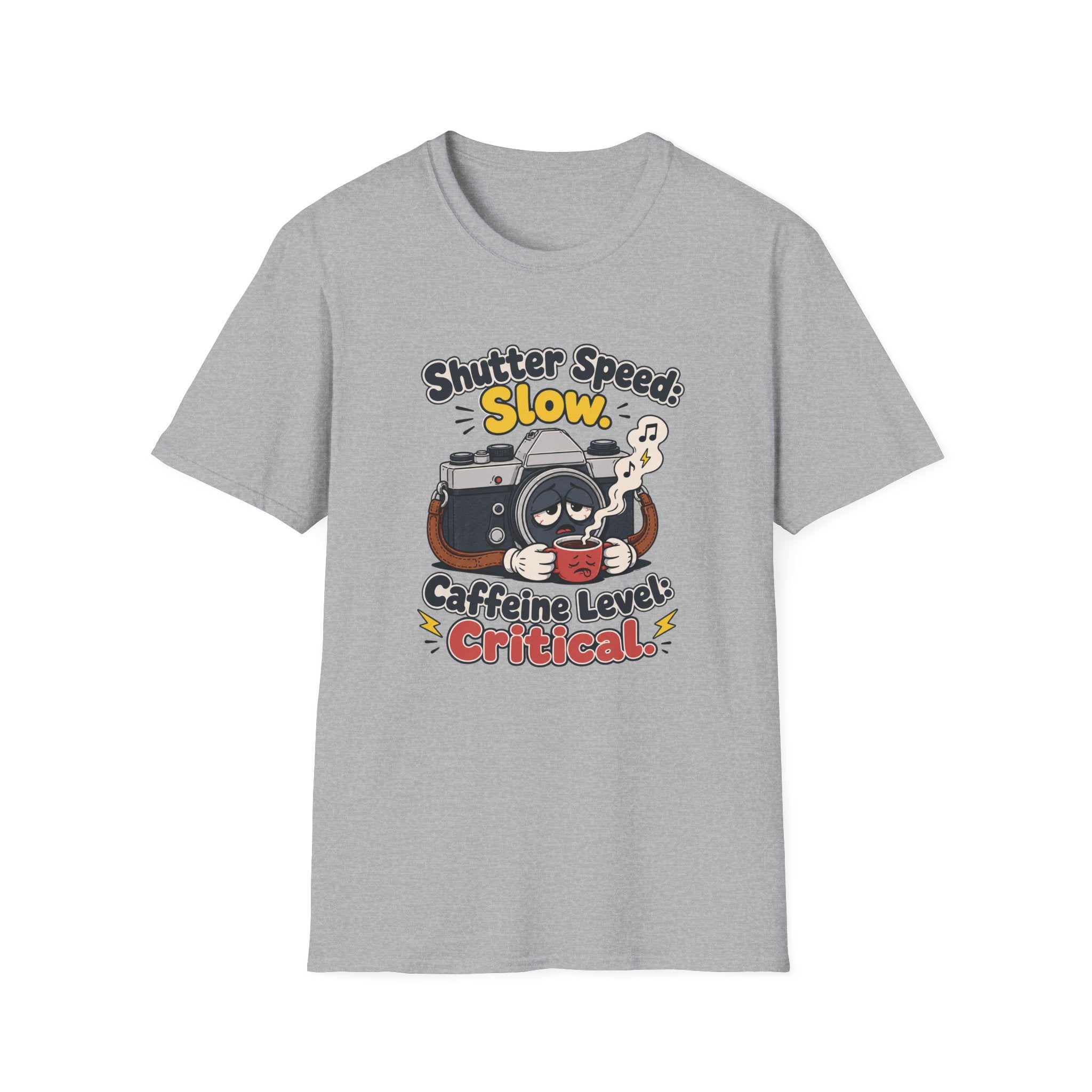 Shutter Speed Slow Caffeine Level Critical T-shirt