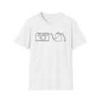 Camera Coffee Line Art T-Shirt