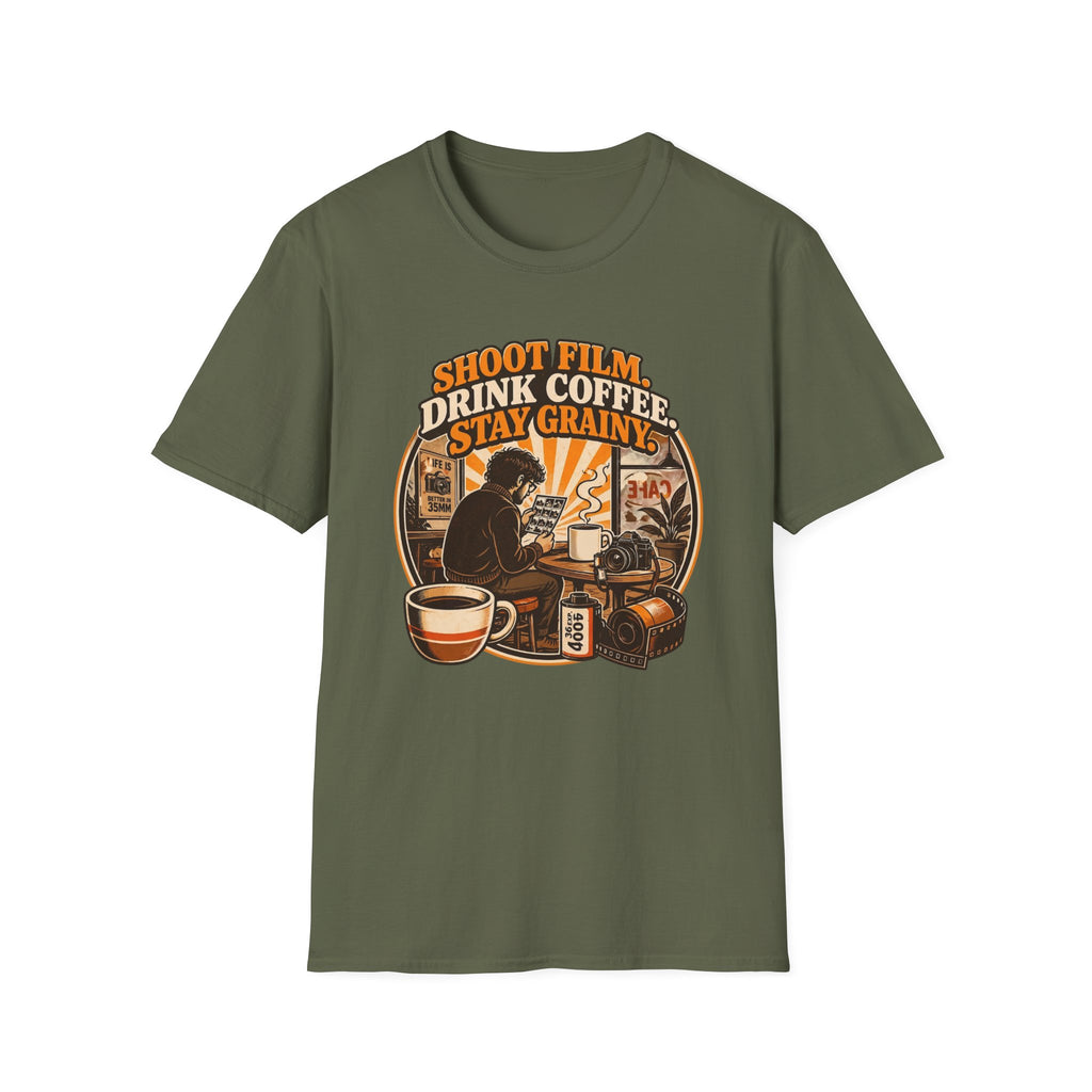 Shoot Film Drink Coffee Stay Grainy T-Shirt