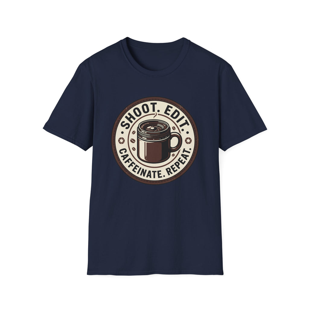 Shoot Edit Caffeinated Repeat T-Shirt