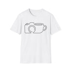 Camera & Mug Line Art T-Shirt
