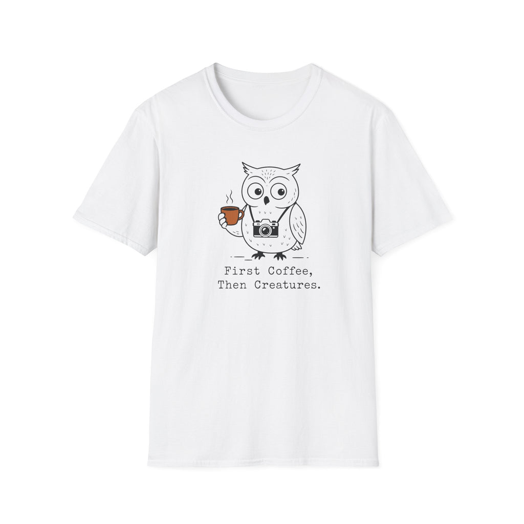 First Coffee, Then Creatures T-shirt