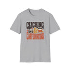 Clicking & Caffeinating in Retro Style T-shirt