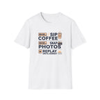 Morning Coffee, Photos, & Sunset Vibes T-shirt
