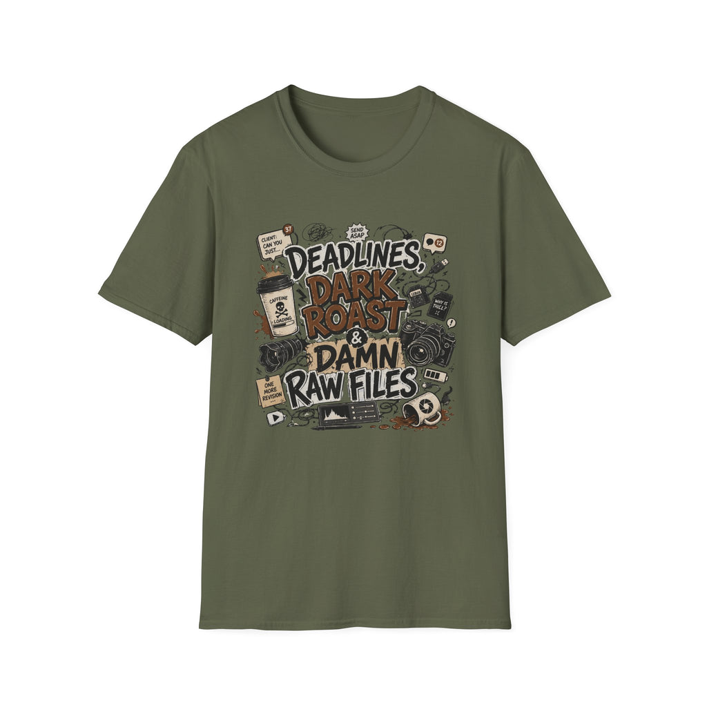 Deadlines Dark Roast & Damn Raw Files T-Shirt