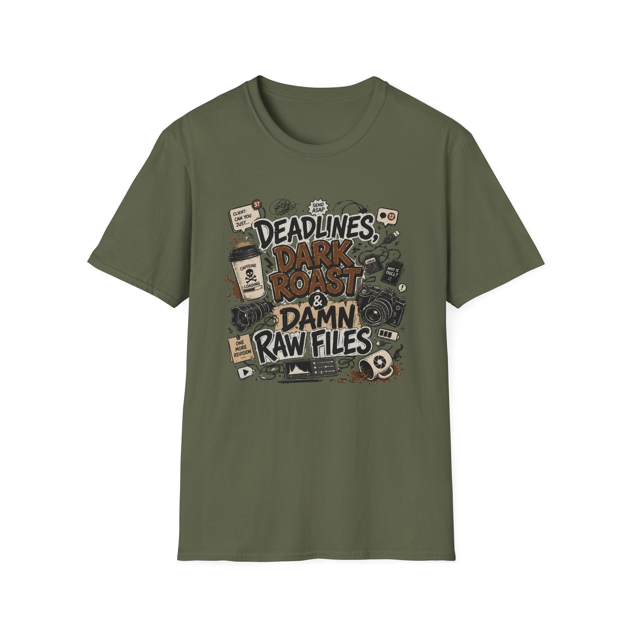 Deadlines Dark Roast & Damn Raw Files T-Shirt