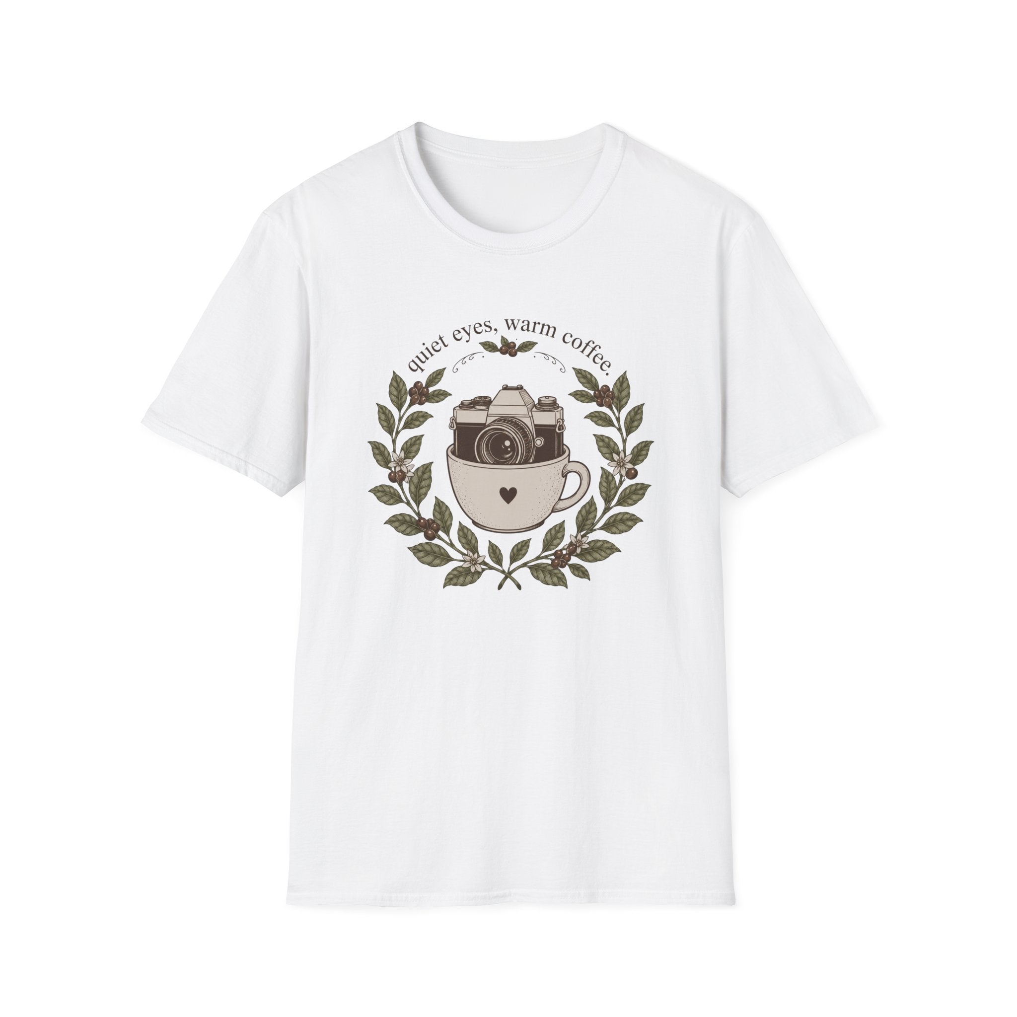 Quiet Eyes, Warm Coffee T-shirt