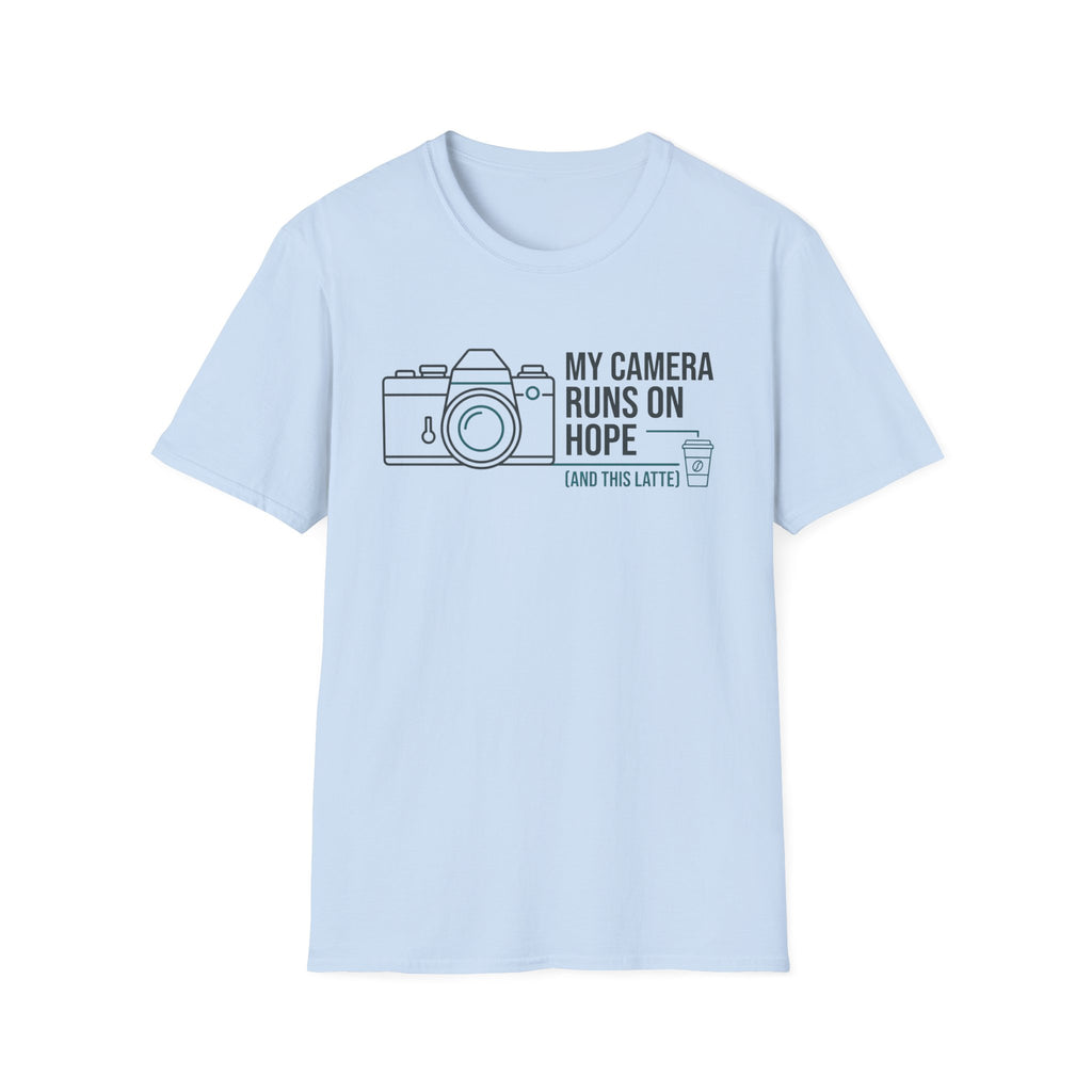 My Camera Runs on Hope & Latte T-Shirt