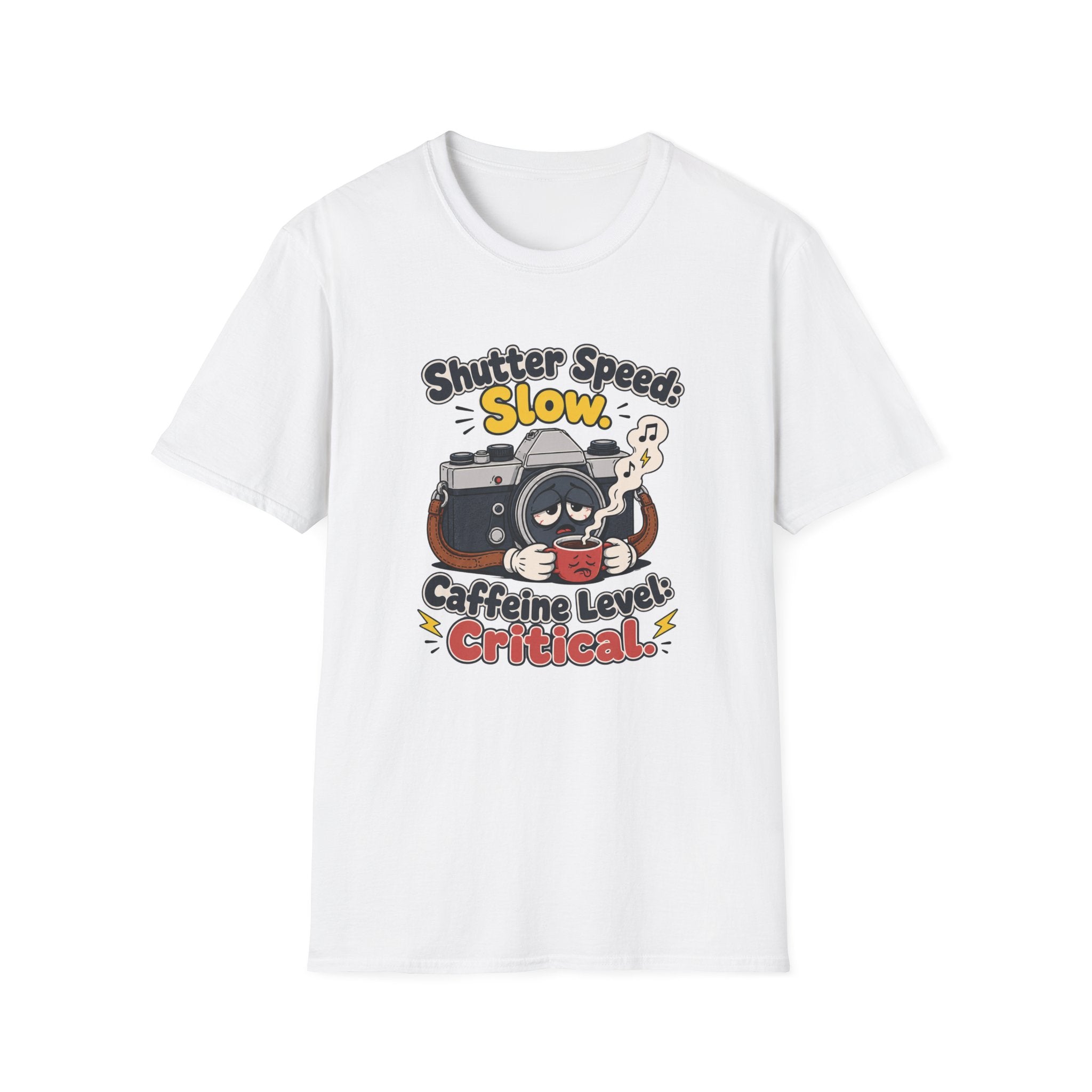 Shutter Speed Slow Caffeine Level Critical T-shirt