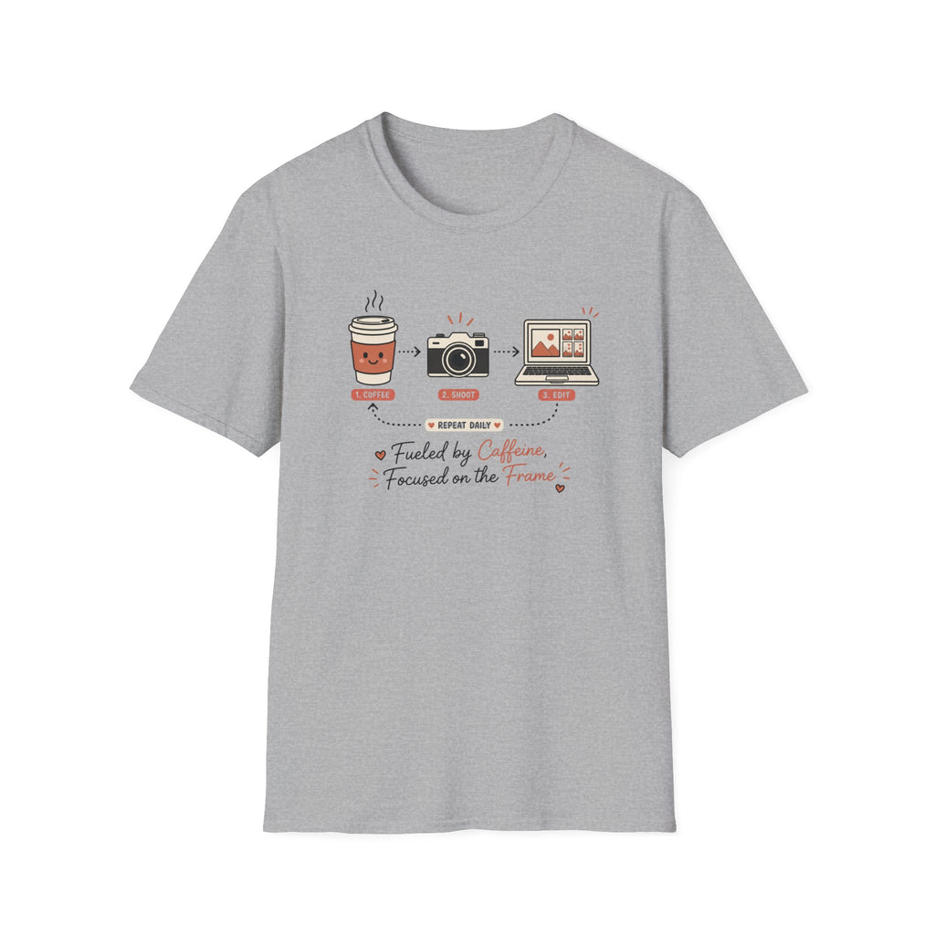 Caffeine-powered Creative Workflow Cycle T-shirt