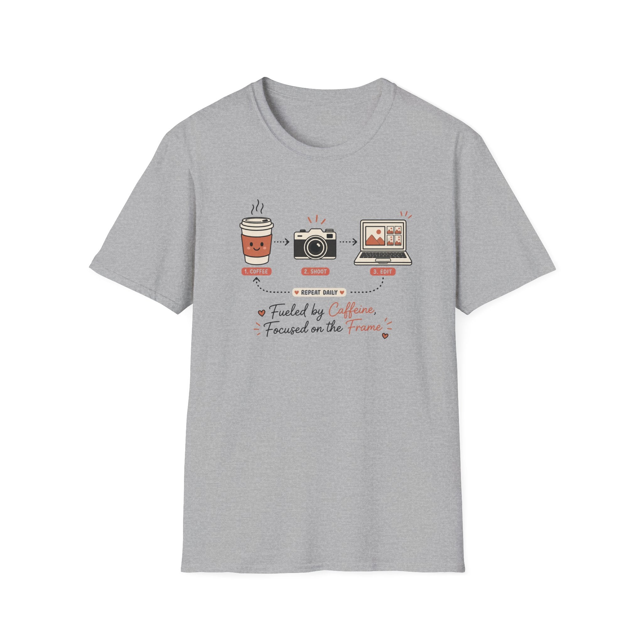 Caffeine-powered Creative Workflow Cycle T-shirt