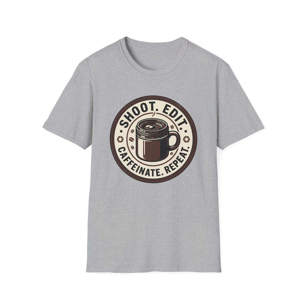 Shoot Edit Caffeinated Repeat T-Shirt