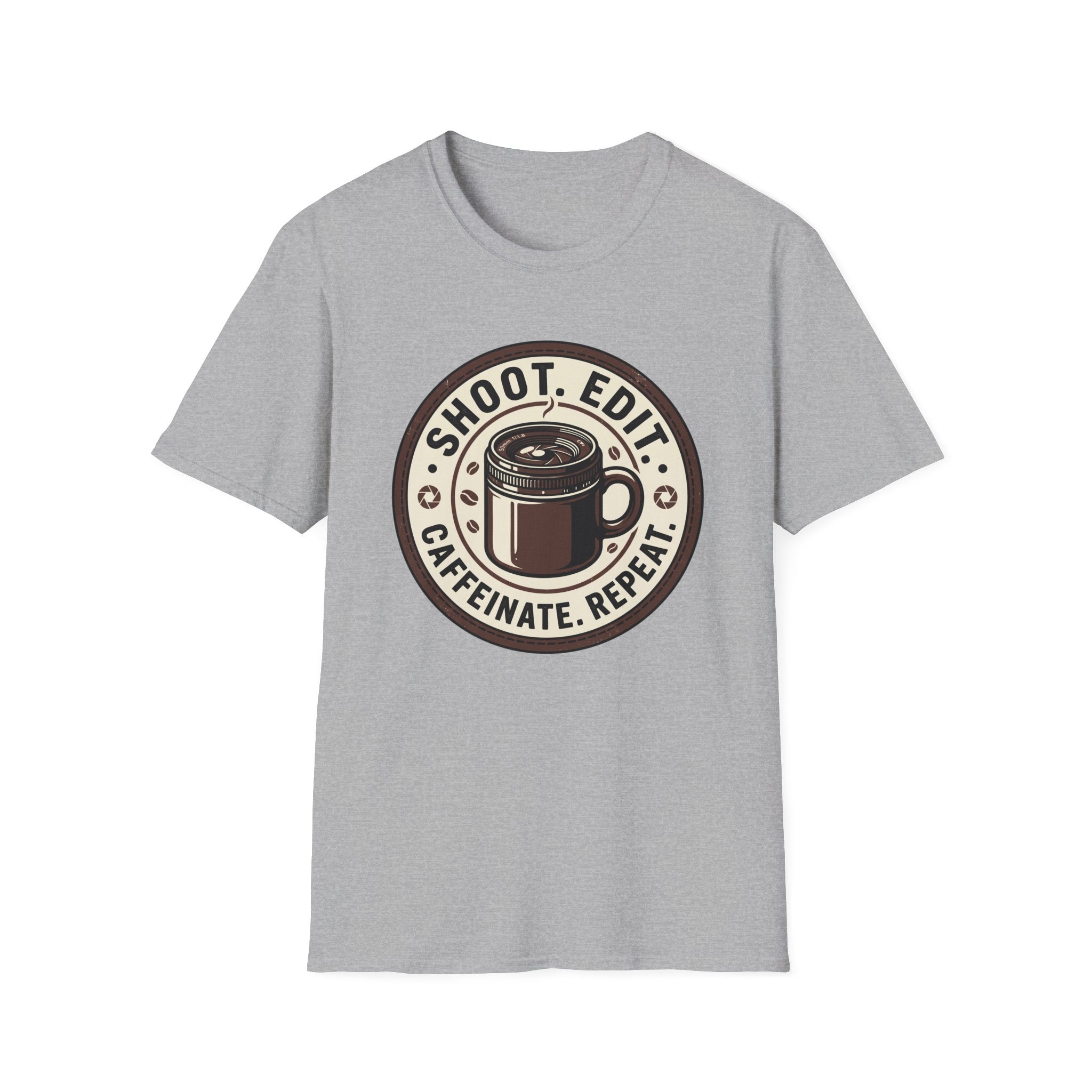 Shoot Edit Caffeinated Repeat T-Shirt