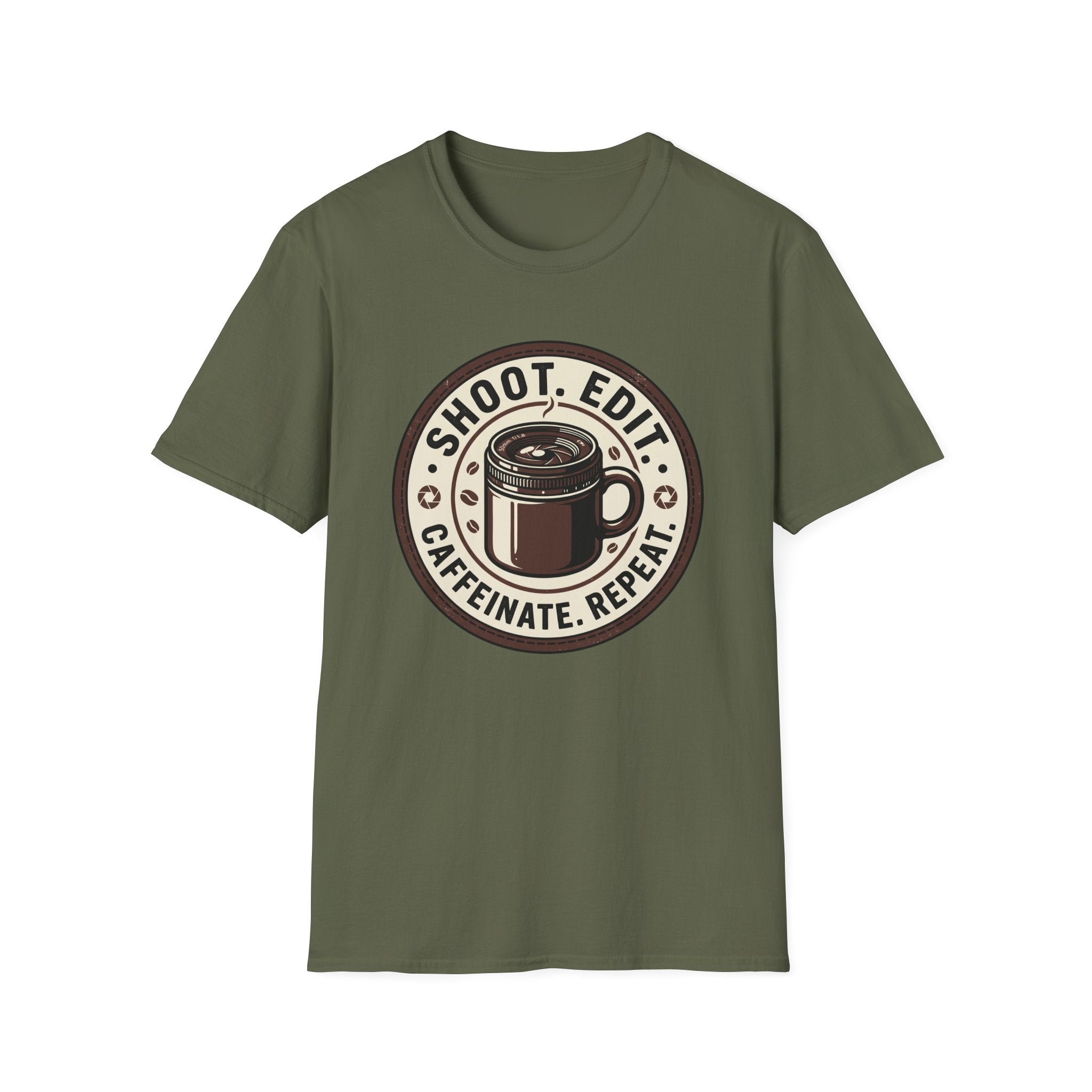 Shoot Edit Caffeinated Repeat T-Shirt