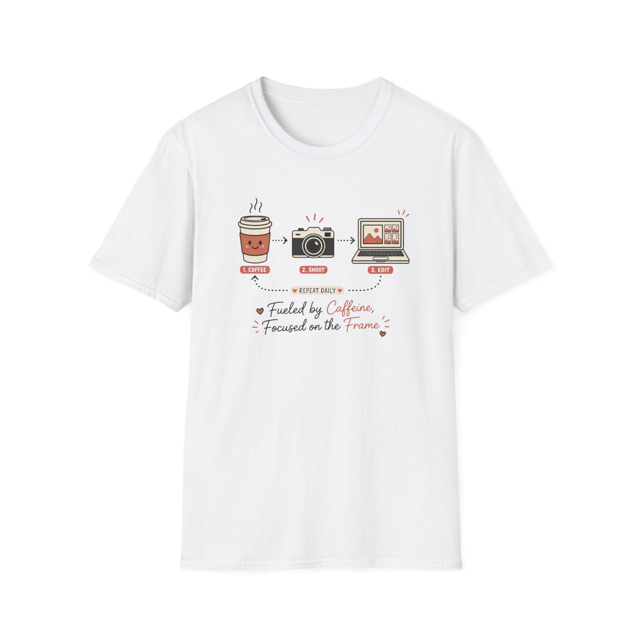Caffeine-powered Creative Workflow Cycle T-shirt