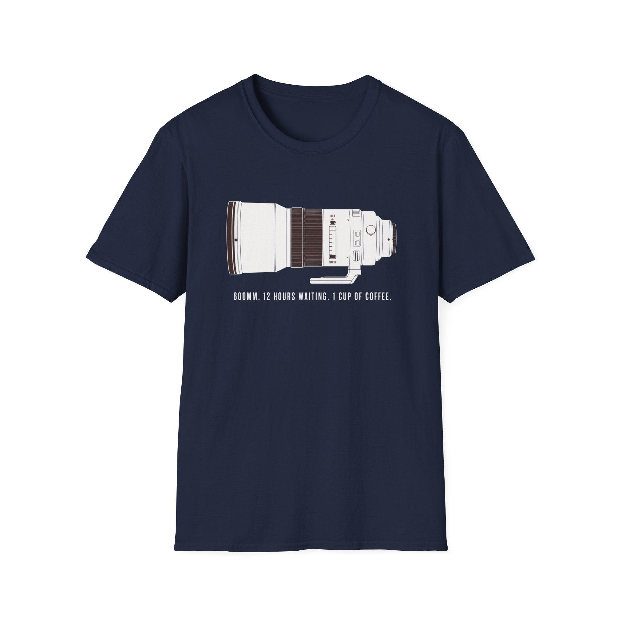 Telephoto Lens With Coffee Motif T-shirt