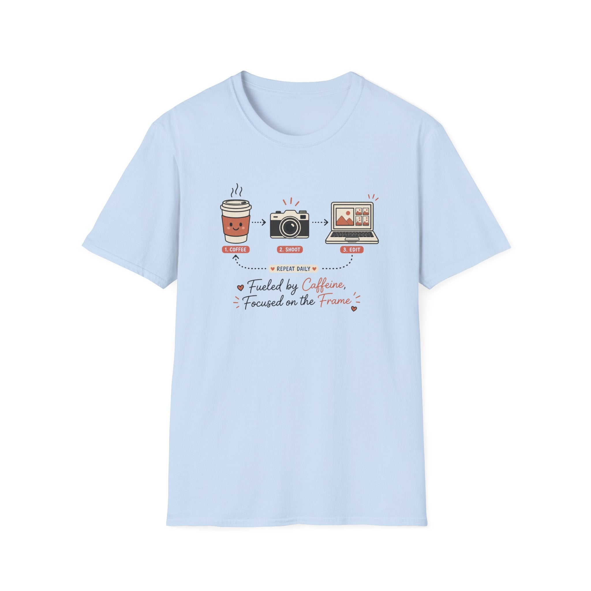 Caffeine-powered Creative Workflow Cycle T-shirt
