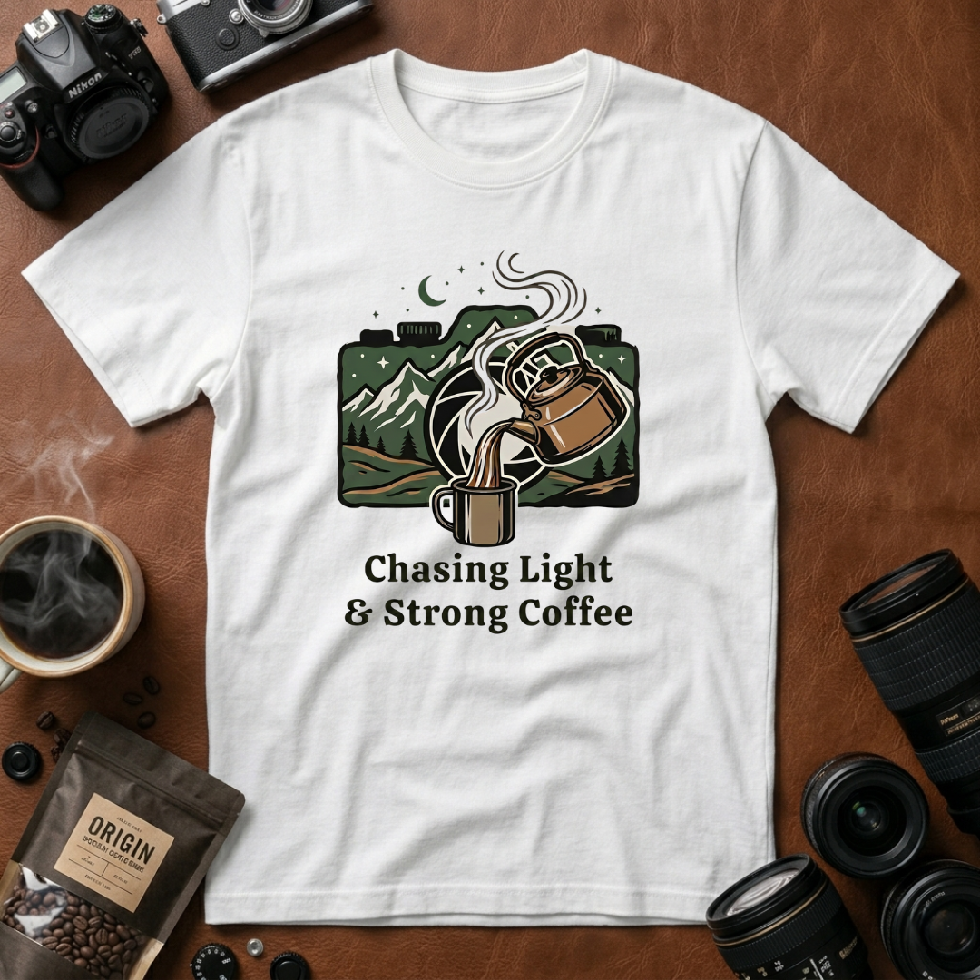 Chasing Light & Strong Coffee T-Shirt