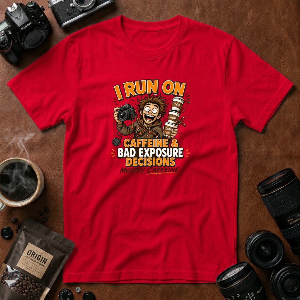 I Run on Caffeine & Bad Exposure Decisions T-Shirt