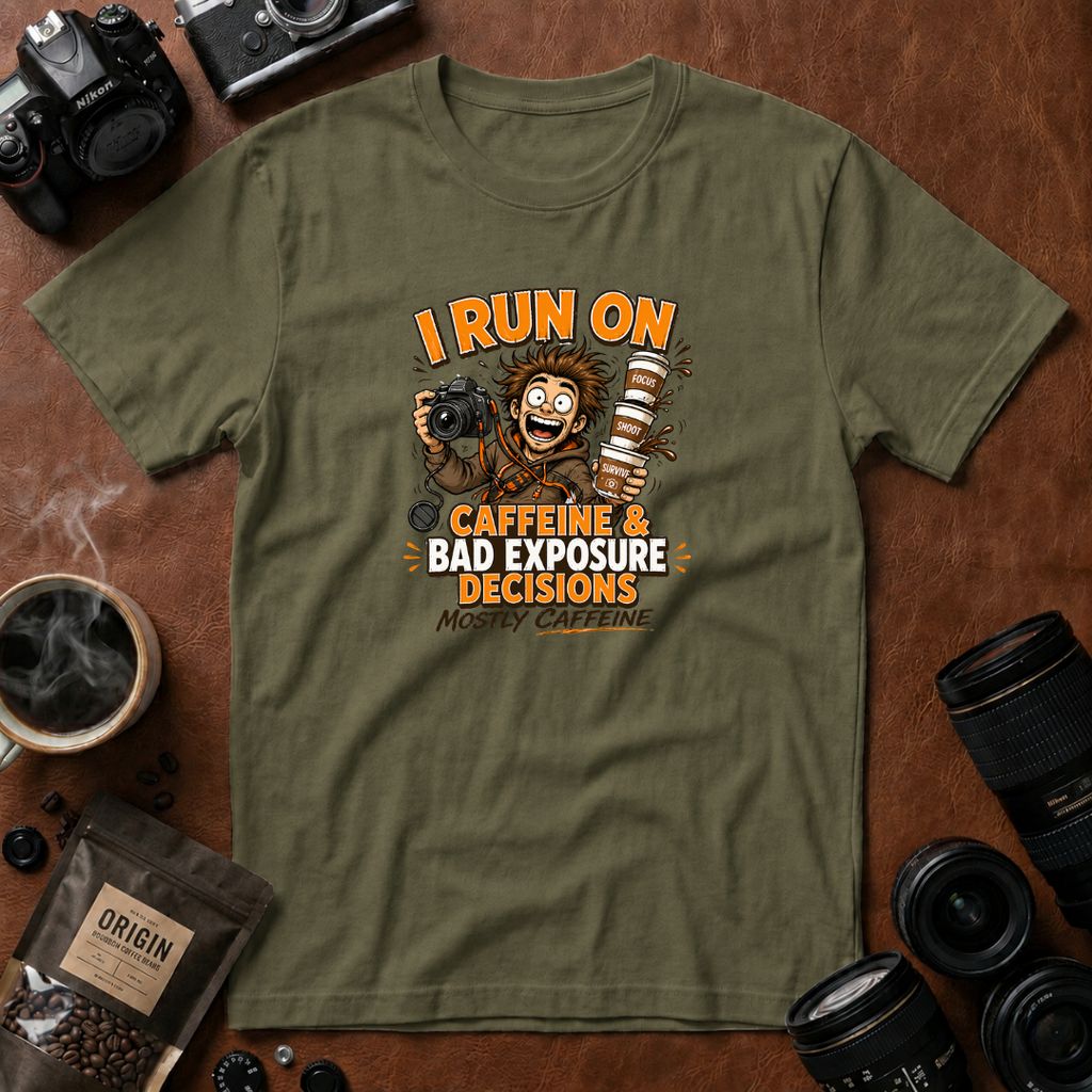 I Run on Caffeine & Bad Exposure Decisions T-Shirt