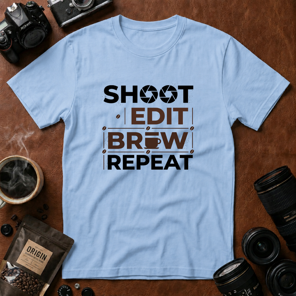 Shoot Edit Brew Repeat T-Shirt