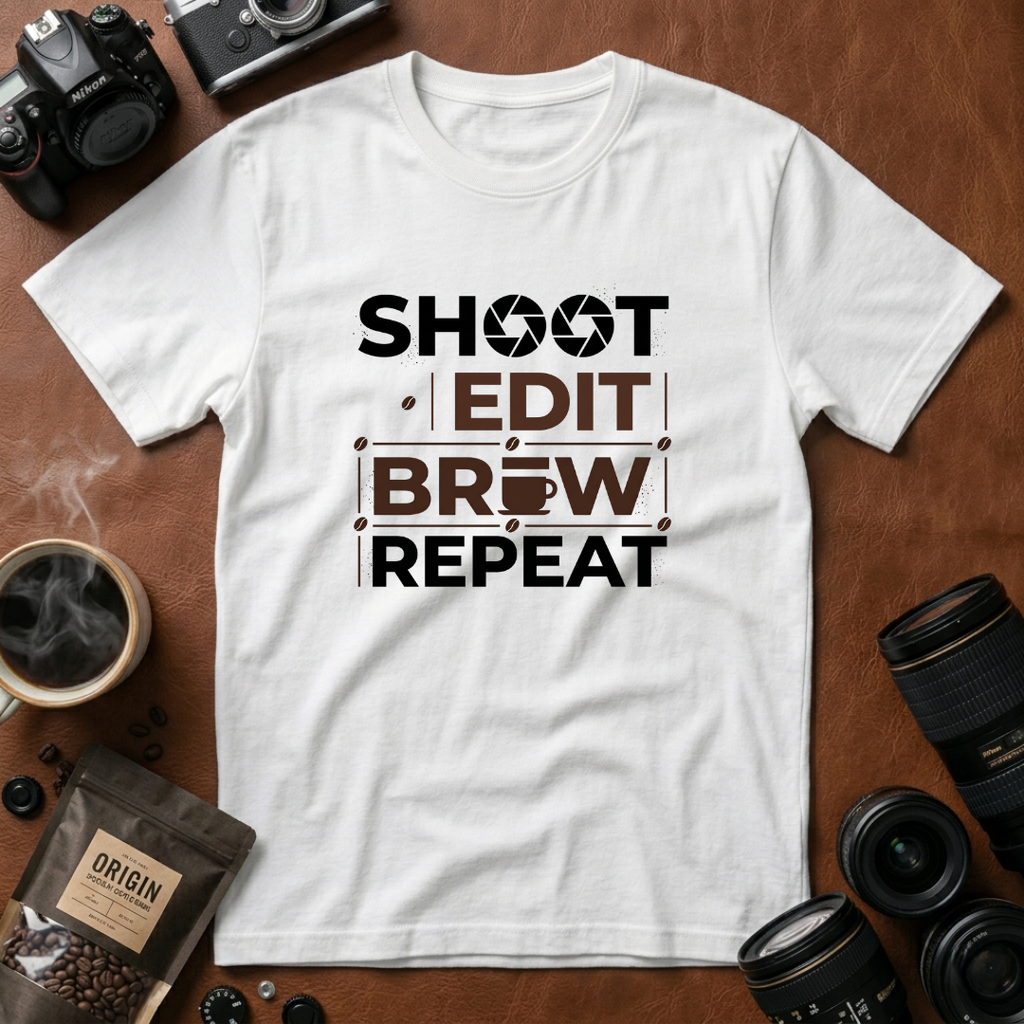 Shoot Edit Brew Repeat T-Shirt