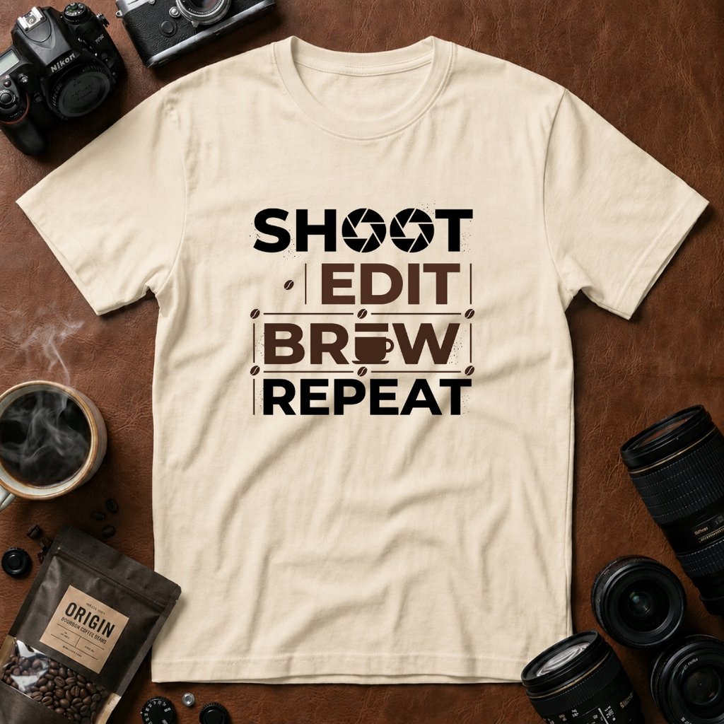 Shoot Edit Brew Repeat T-Shirt