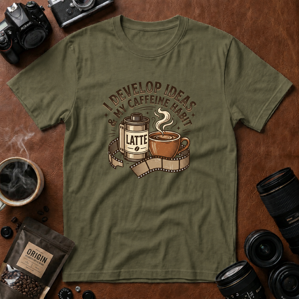 I Develop Ideas & My Caffeine Habit T-Shirt