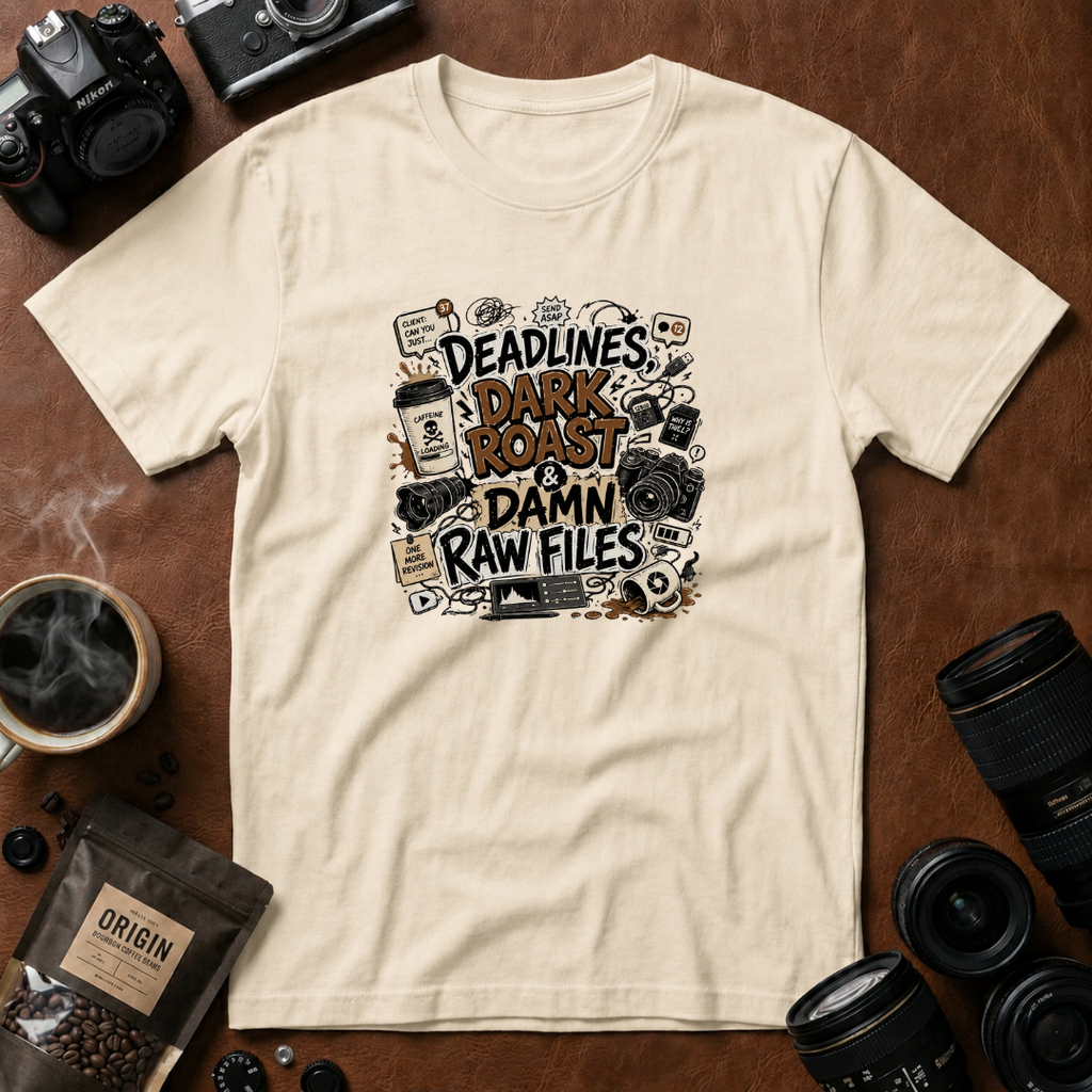 Deadlines Dark Roast & Damn Raw Files T-Shirt