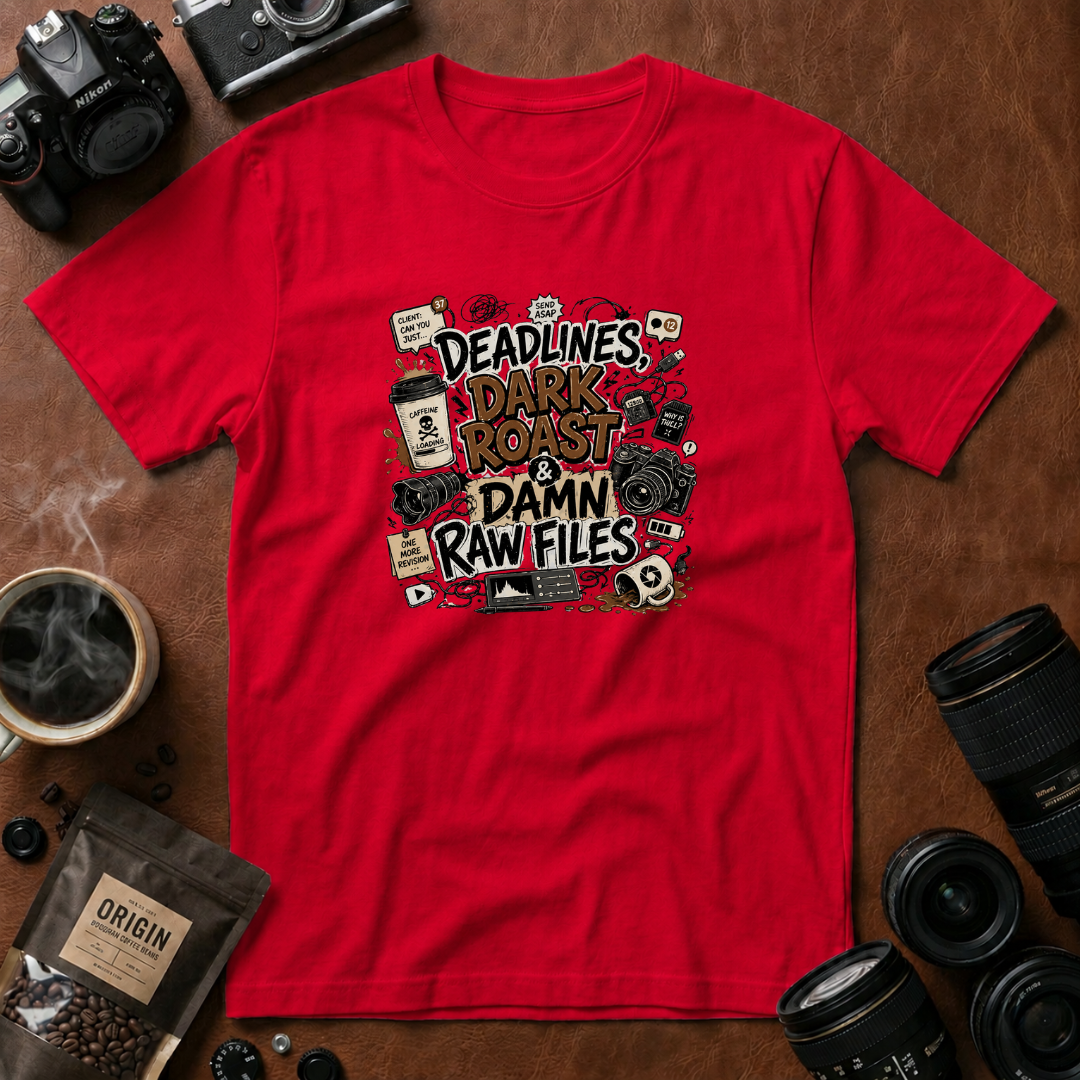 Deadlines Dark Roast & Damn Raw Files T-Shirt