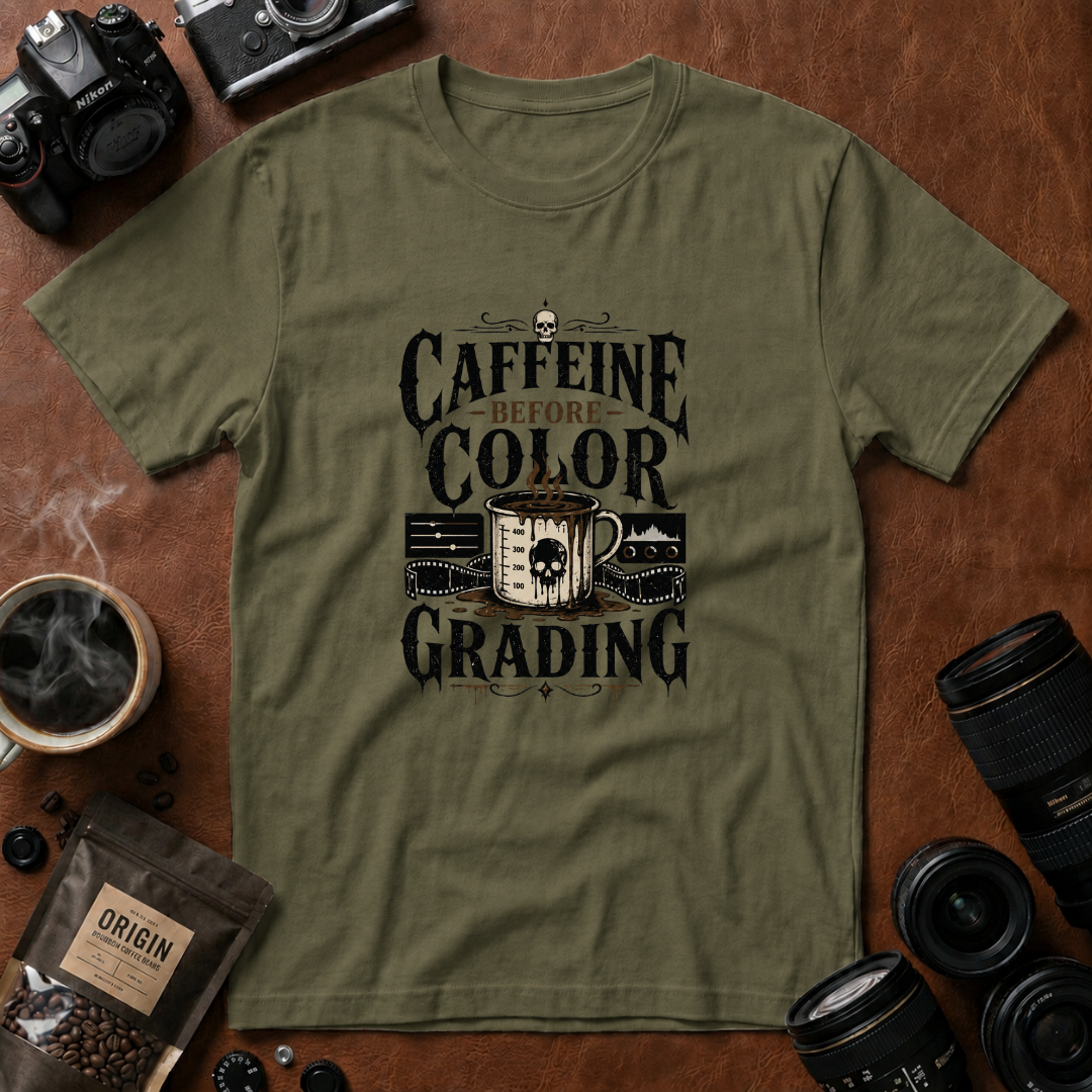 Caffeine Before Color Grading T-Shirt