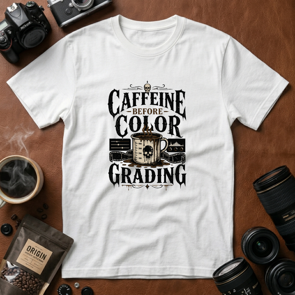 Caffeine Before Color Grading T-Shirt