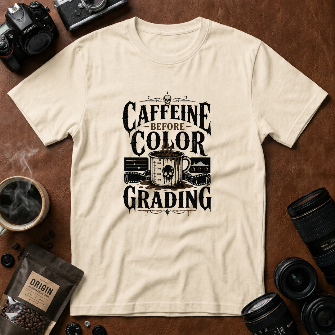 Caffeine Before Color Grading T-Shirt