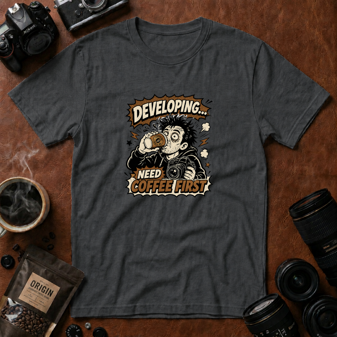 Developing Need Coffee First T-Shirt (Variation A)