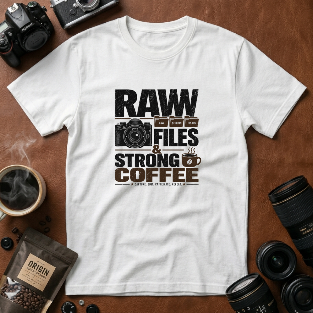 Raw Files & Strong Coffee T-Shirt