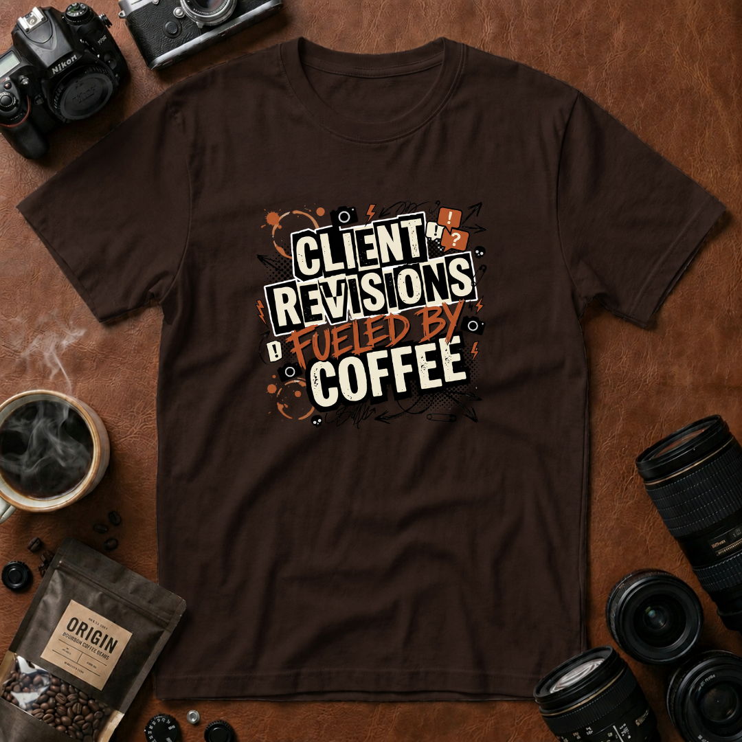 Client Revisions Fueled by Coffee T-Shirt