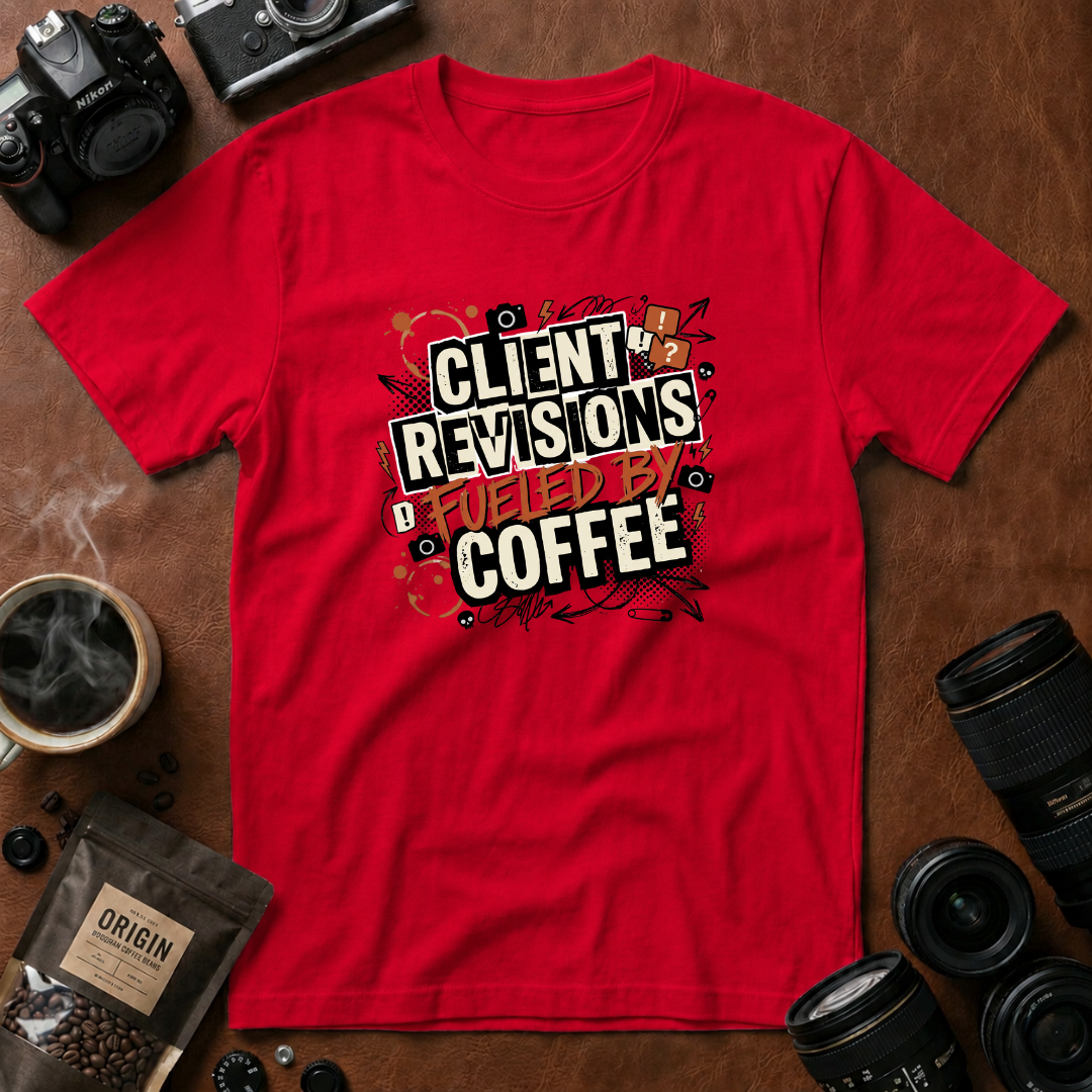 Client Revisions Fueled by Coffee T-Shirt