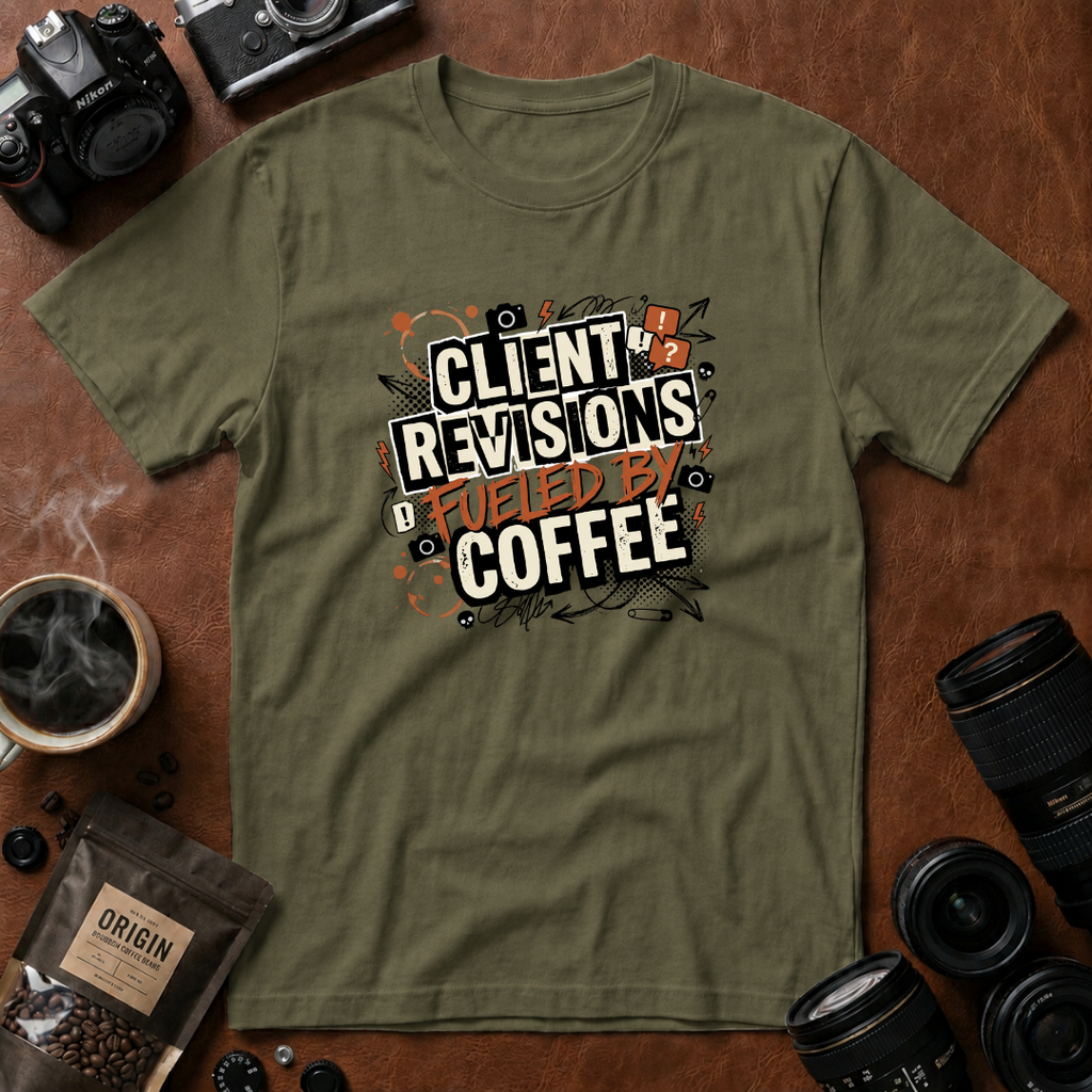 Client Revisions Fueled by Coffee T-Shirt