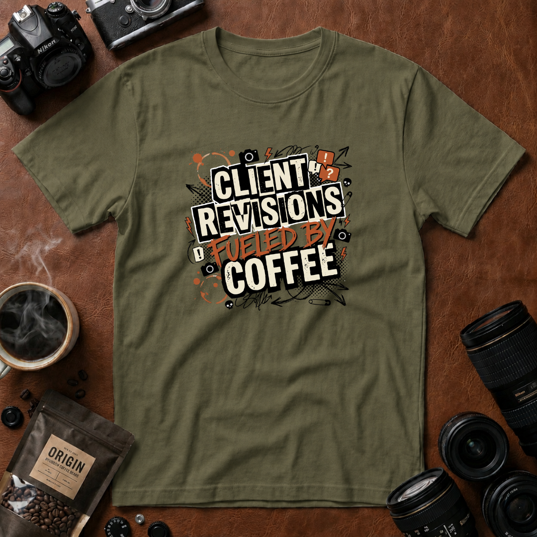 Client Revisions Fueled by Coffee T-Shirt