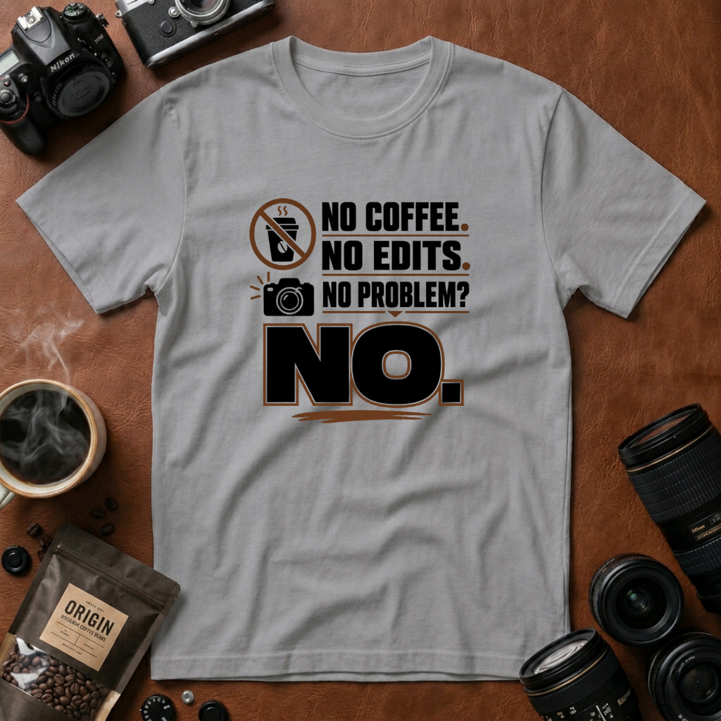 No Coffee No Edits No Problem T-Shirt
