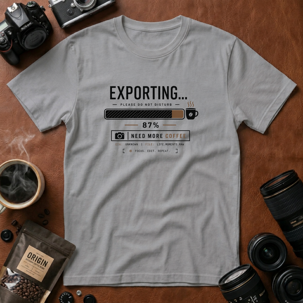 Exporting Need More Coffee T-Shirt (Variation B)