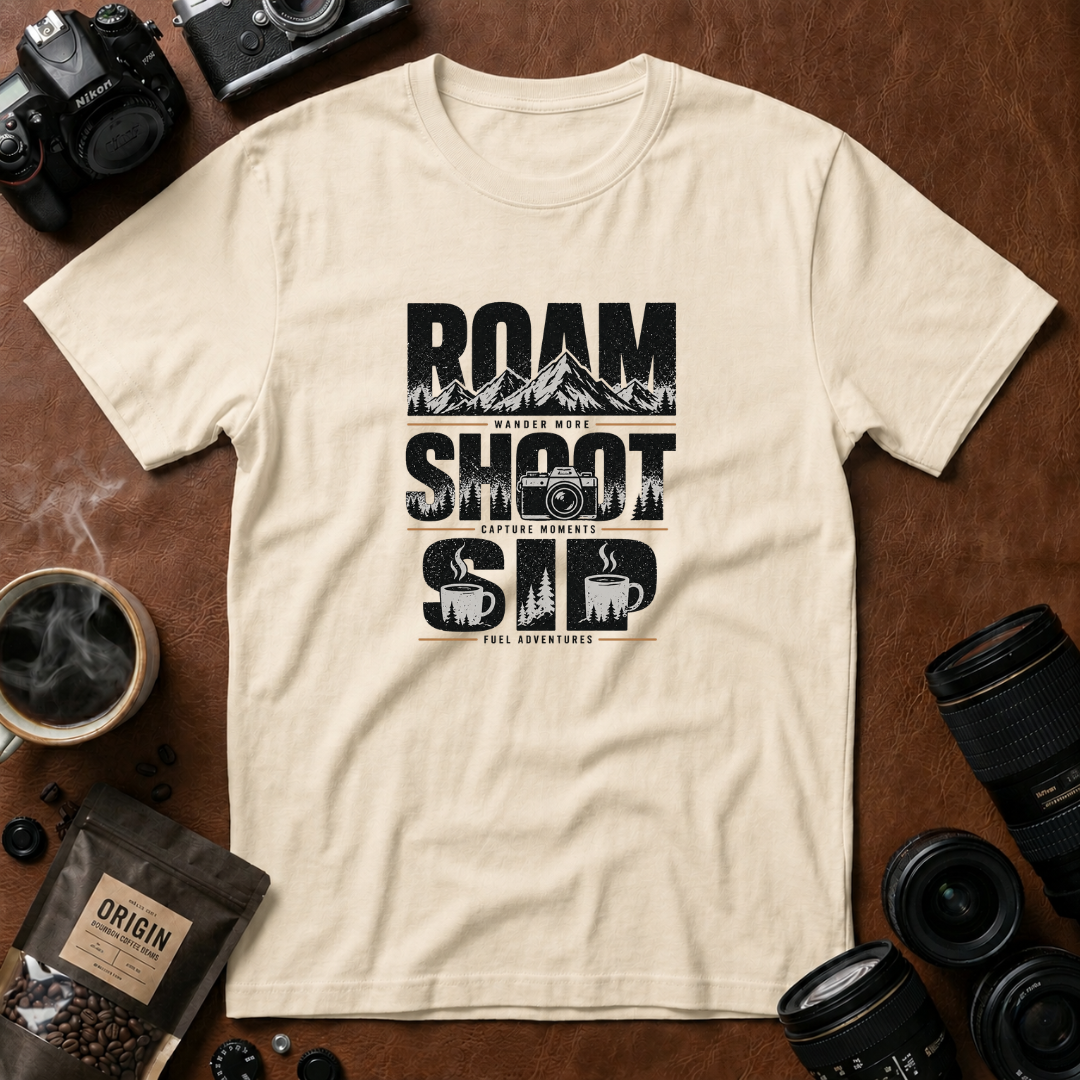 Roam Shoot Sip T-Shirt (Variation A)