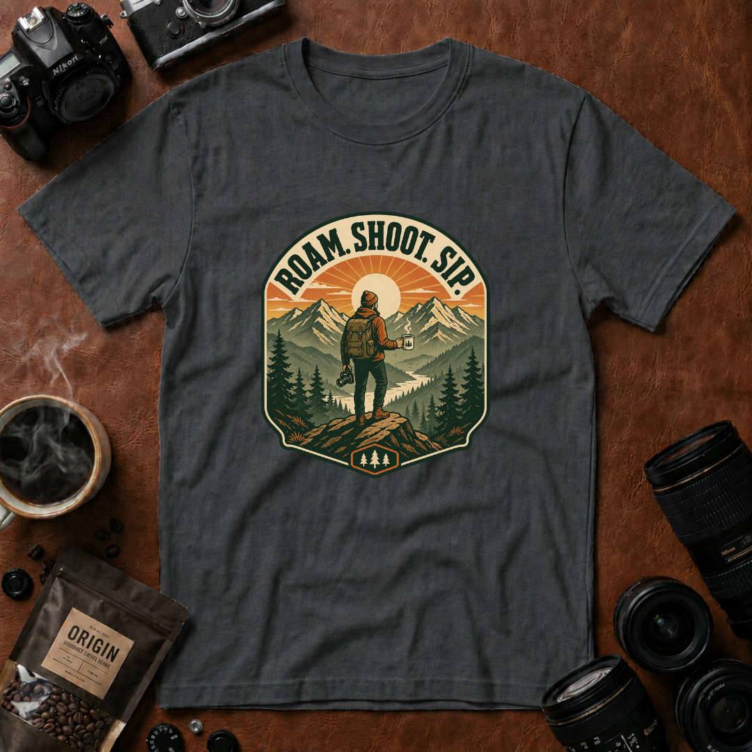 Roam Shoot Sip T-Shirt (Variation B)