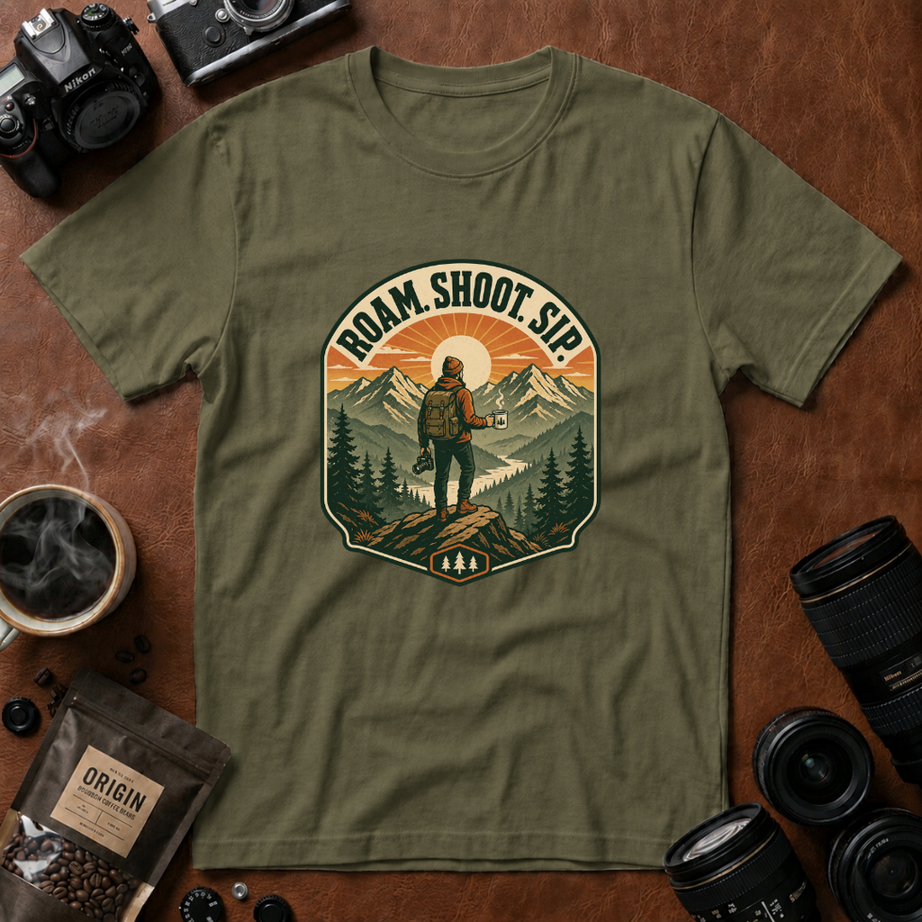 Roam Shoot Sip T-Shirt (Variation B)