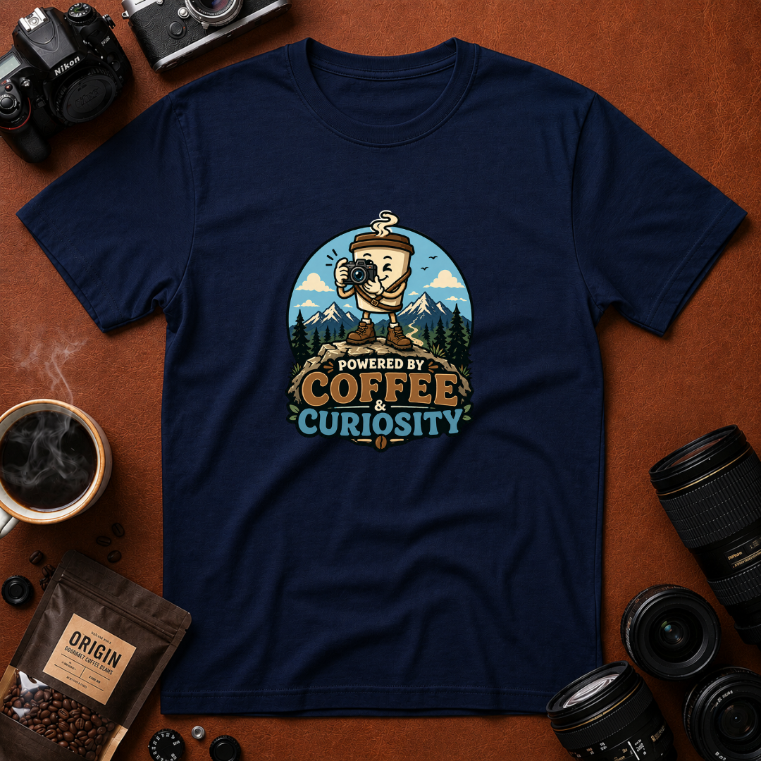 Powered by Coffee & Curiosity T-Shirt