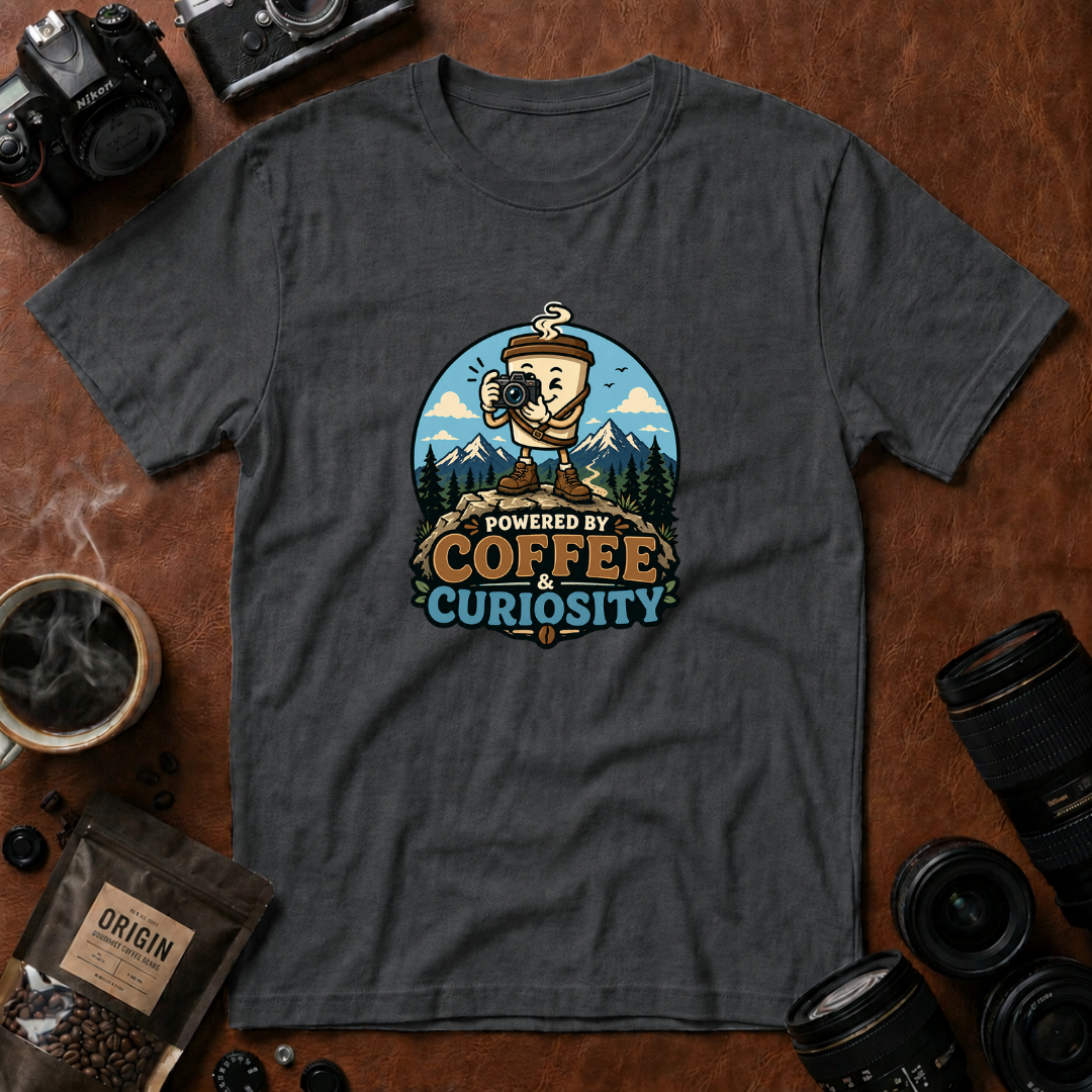 Powered by Coffee & Curiosity T-Shirt