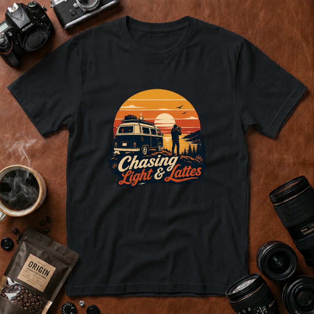 Chasing Light & Lattes T-shirt (Variation A)