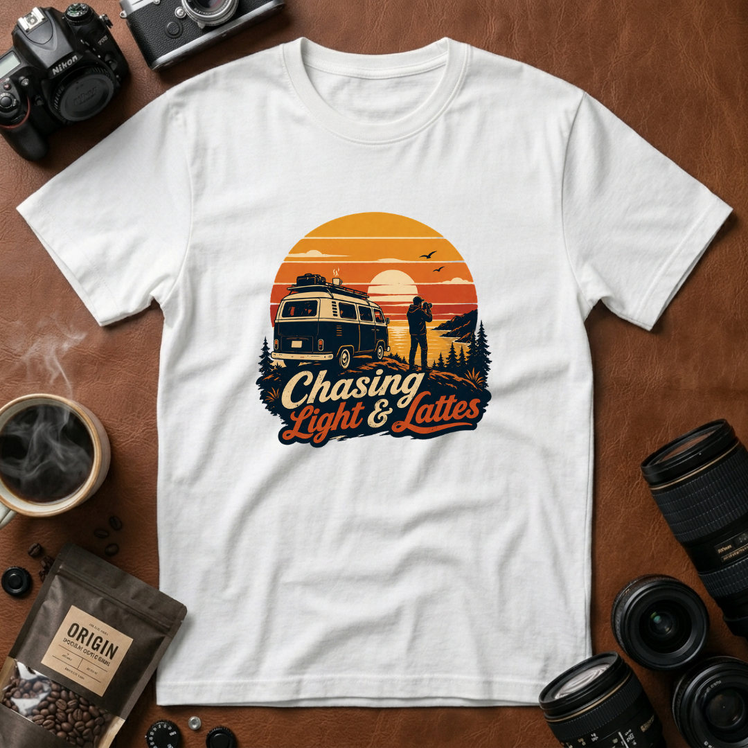 Chasing Light & Lattes T-shirt (Variation A)