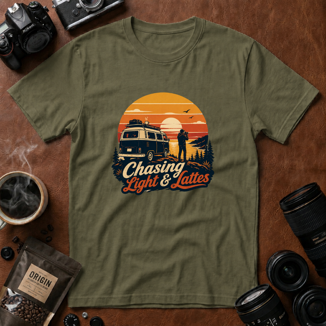 Chasing Light & Lattes T-shirt (Variation A)